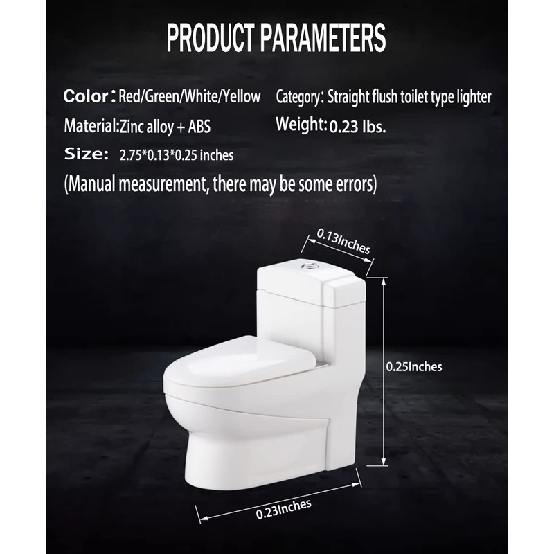 CIEUXIFSR Cool Torch Lighters Refillable Creative Toilet Shape Windproof Jet