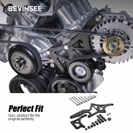 BEVINSEE Alternator Power Steering Bracket Kit For LS Truck Engine 4.8L 5.3L 6.0L 6.2L