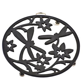 8" Matte Black "Dragon Fly" Trivet