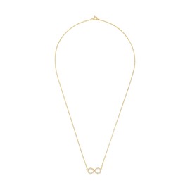 Amor Necklace with pendant made of 925 sterling silver for women, necklace, with synthetic zirconia, infinity, comes in jewellery gift box, Sterling Silver, Synthetic zirconia.