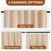 DWCN Beige Curtains for Living Room -Room Darkening Extra Long