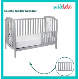 Suite Bebe -- Celeste Guard Rail - Light Grey - Conversion Safety Rail for Toddler Beds