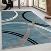 Rugshop Modern Wavy Circles Design Area Rug 7' 10" x