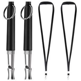 YUTOU Pack of 2 Dog Whistles Professional Ultrasonic Whistle Dog Training Whistle with Lanyard and Adjustable Frequencies for Dog Training Recall and Stop Barking