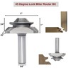 2PCS Tongue and Groove Adjustable Router Bit Set & 45