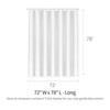 MitoVilla Long Fabric Shower Curtain Liner, Soft & Lightweight Shower