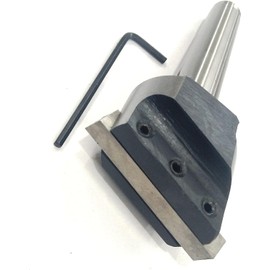 MachEl Fly Cutter with MT3 Shank (M12 x 1.75 Drawbar) for Precision Lathe and Milling Machine Operations, featuring High-Speed Steel (HSS) Bit