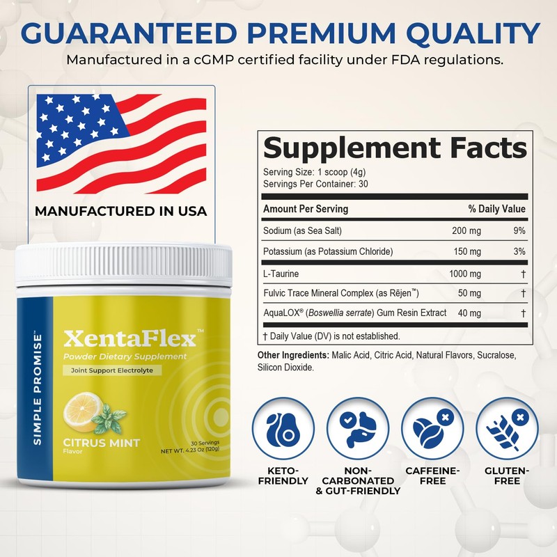 Simple Promise XentaFlex - Joint Support Electrolyte Powder with AquaLOX