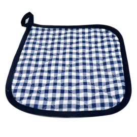 Endoshoji APT7102 Pot Holder, Commercial Use, Pot Holder, 8.1 x 8.1 inches (205 x 205 mm), Blue, Check Cloth