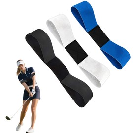GZGRYTRC Golf Swing Band, 3Pcs Golf Connection Band Set for Swing Training, Posture Correction Aid with White Black Blue Bands, 35 * 7cm Golf Training Accessories