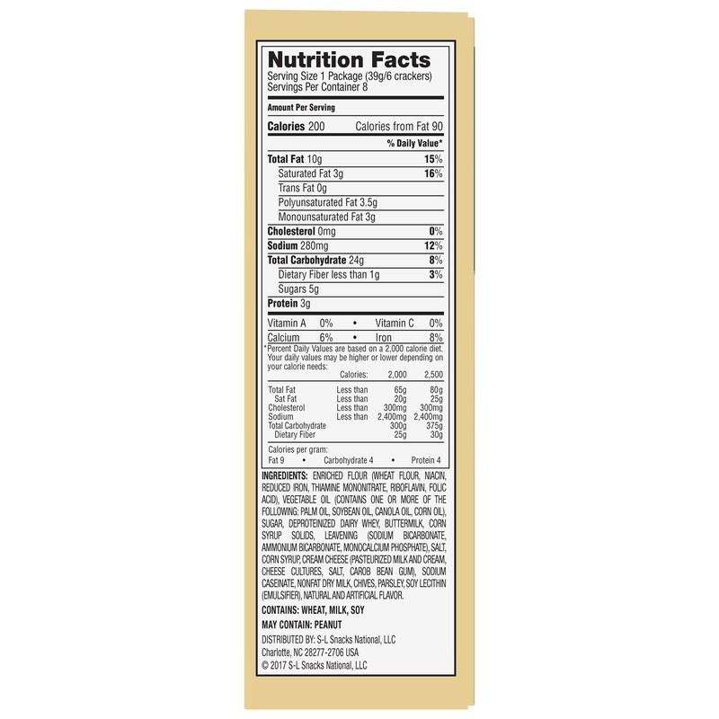 Lance Captain's Wafers, Cream Cheese and Chives (40 pk.)