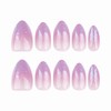 BABALAL Almond Press on nails Medium Fake Nails Purple Glitter