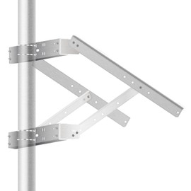 Newpowa Solar Mounting Bracket Universal Double Arm for Pole/Wall Installation Designed for 100-220w Solar Panel Width Length Up to 30.31inch Tilt Angle from 0°-90°