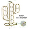 Mandaiter 10 Bottles Wine Rack, Decorative Metal Cactus Wine Holder