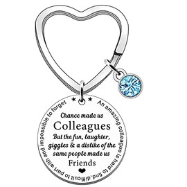 SDOFY Leaving Gifts for Women Chance Made Us Colleagues Gifts Work Leaving Gifts Keyring Going Away Retirement Keychain Present for Women Men Friends