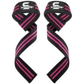 SAWANS - Correas de levantamiento de pesas, soporte de muñeca, acolchado, gimnasio, resistente, antideslizantes, para la barra de mano, neopreno, para culturismo, pesas de peso muerto, pesas de