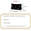 BlingKicks Black Bow Embroidery Pencil Case Pouch Organizer with Pins