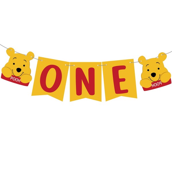 Baby Pooh Bear ONE Banner for High Chair