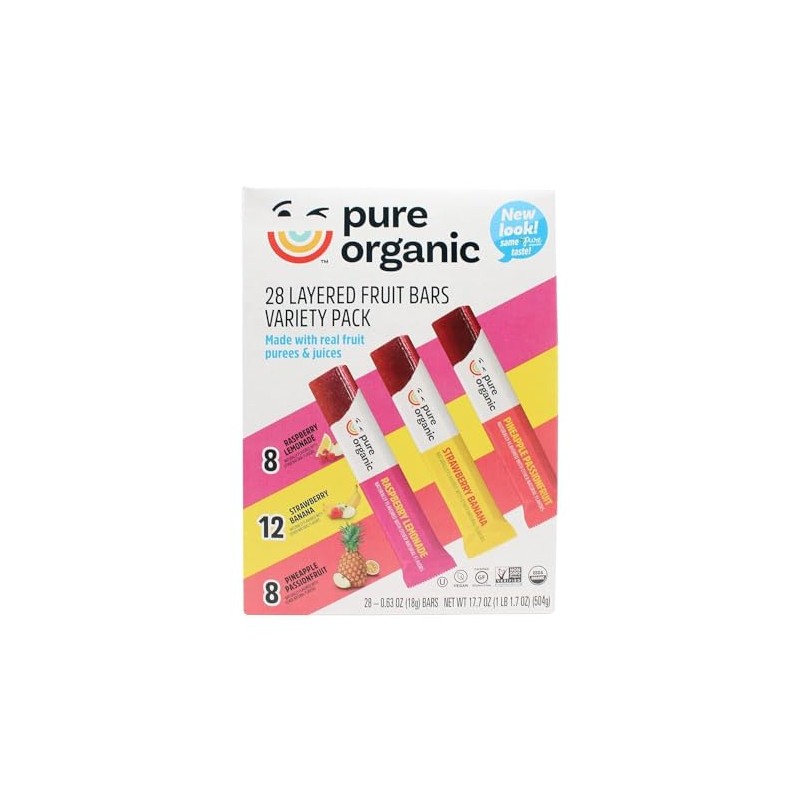 Generic Pure Organic Layered Fruit Bars 3 Variety Pack ~