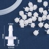 30pcs Syringe Adapter, Clear Female Luer Lock 1/8" Luer Lock