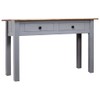 vidaXL Gray Solid Pine Wood Console Table, Scandinavian Style, Sideboard
