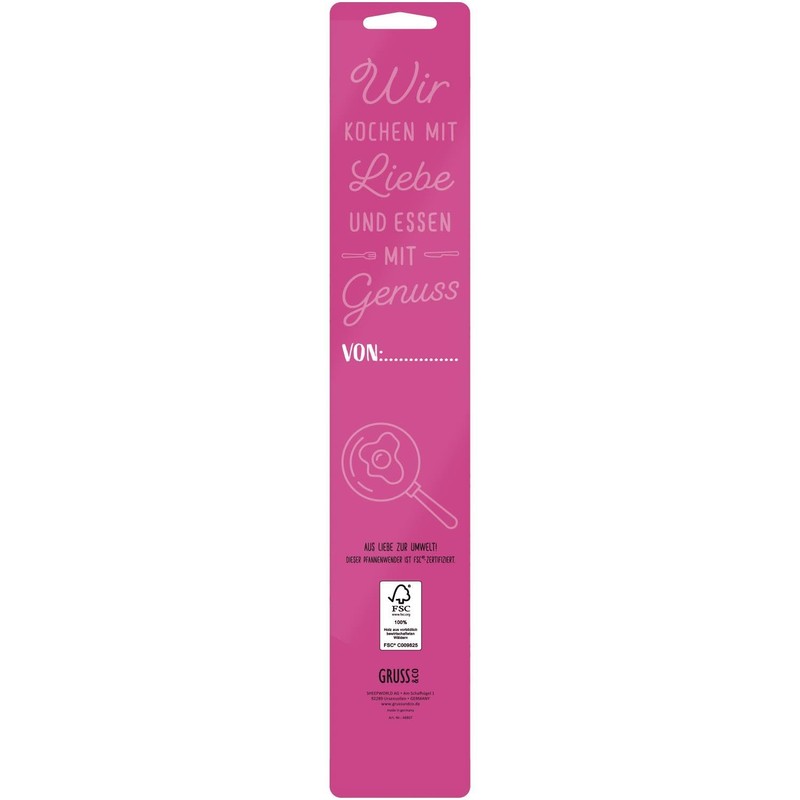 GRUSS & CO 48807 Spatula with "Allerbeste Mama" Motif Beech