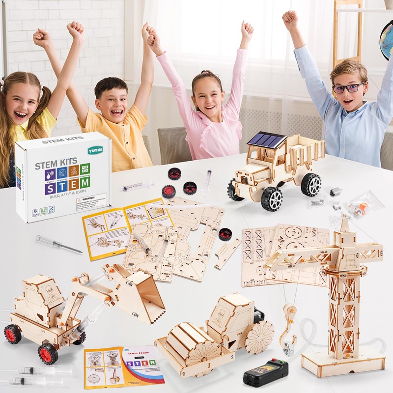 STEM Kits for Kids Ages 8-10 10-12, Wood Building Crafts