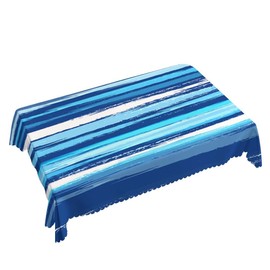 Walmsco Tablecloth Blue Vintage Wood Decor For Dining Room Kitchen Rectangular Table Cover 132 * 178cm