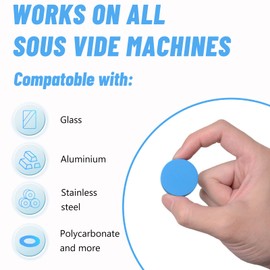 T-mark 4/12 Pack Sous Vide Magnets, Keep Bags Submerged and in Place-Prevent Floating Bags and Undercooking Food Safe Silicone and Stainless Steel Better Performance than Magnets, Clips or Rack(12