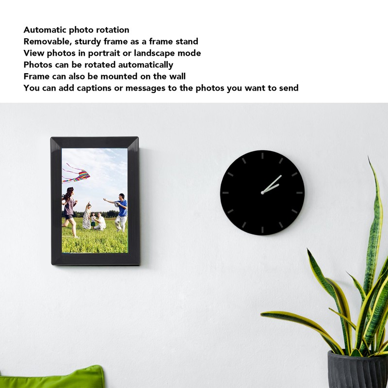 10.1 WiFi Digital Photo Frame IPS Touch Screen Auto Rotate