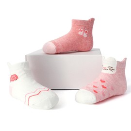 SANANG 12 Paar rutschfeste Socken für Kleinkinder mit Grip Baby Knöchel Socken Kinder rutschfeste Socken für 1-7 Jahre Mädchen Jungen