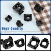 Glarks 48pcs Black Snap-in Cage Nut, M4 M5 M6 M8