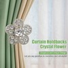Curtain Holdbacks, Curtain Tiebacks Hooks Crystal Flower Decorative Modern Drapery