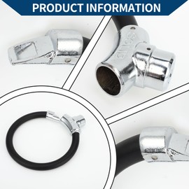 Hihaha Bicycle Lock/Portable Ring Cable Anti-Theft Bike Lock for Mountain Bike Road Bike/Stackable Mini Ring Lock Zinc Alloy Steel 46cm / 1 Pc Black