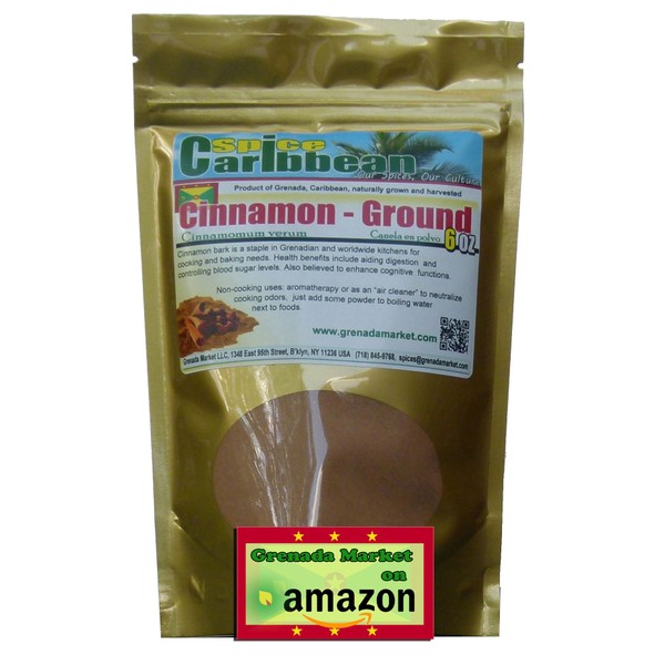 Cinnamon - Ground (TRUE CEYLON) ..... cinnamomum verum .. 6 Oz in resealable pouch, product of Grenada.