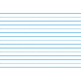 School Smart Sulphite Long Way Skip-A-Line Writing Paper, 10-1/2" x 8", 3/4 in Ruling, 3/8 in Broken Line, 3/8 in Skip Line, White, Pack of 500