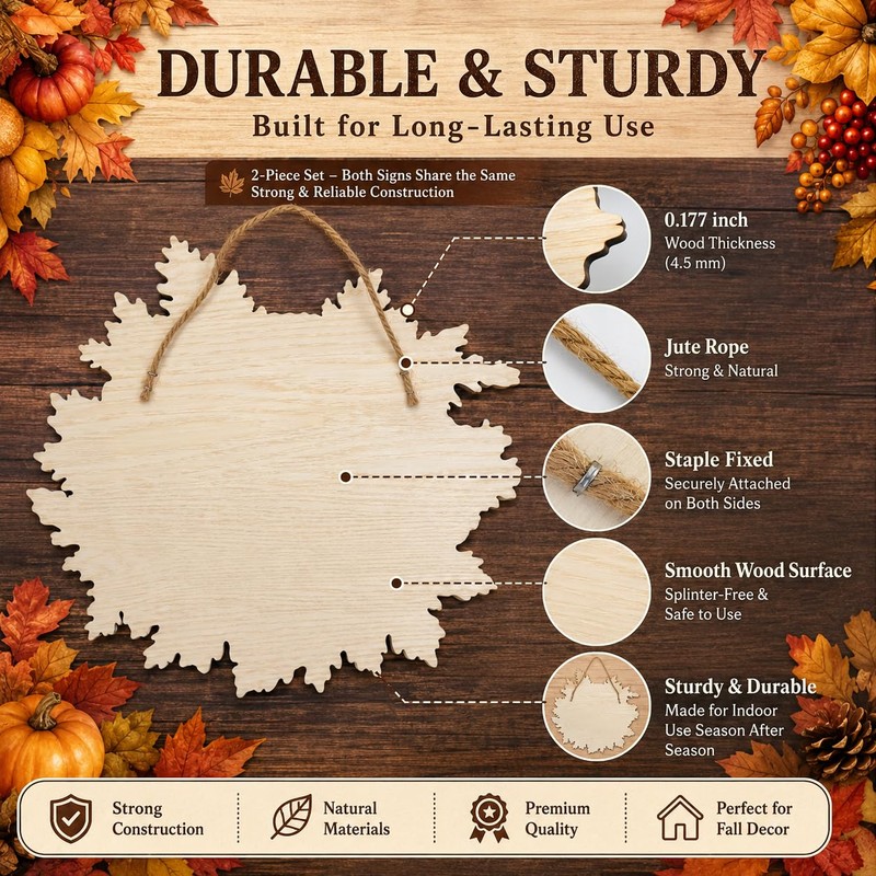 2-Piece Fall Door Decor Set, Welcome Wreath and Harvest Basket