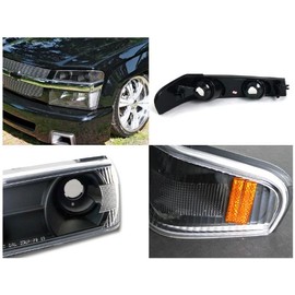 Spec-D Tuning 2LC-COL04G2JM-TM Chevy Colorado GMC Canyon Crystal Black Amber Corner Parking Lights