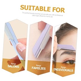 Stainless Steel Eyebrow Razor Set 6 pcs Eyebrow Trimmers for Women Precise Facial Hair Shavers with Sliding Cover for Shaping Brows and Removing Face Hair