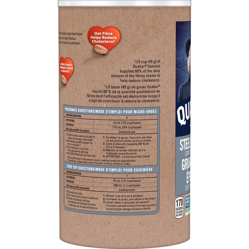 Quaker Quick Cook Steel Cut Oats, 709 g (Pack of