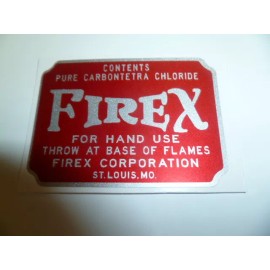 Decal / Sticker For Fire X Glass Fire Extinguisher Red Background