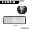 X AUTOHAUX 4pcs 3.46"x1.26" Universal Reflector - Rectangle Motorcycle Bike