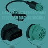 J1939 9Pin Male to OBD2 Male Cable-Heavy Duty Commercial Truck
