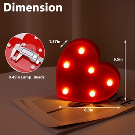 IFDGCTK Light Up Letters, Led Letters Lights 26 Alphabet, Decorative Lighted Letters, Battery Powered Led Marquee Light Up Letters for Party, Bar, Night Light, Home Decor(Red Heart)