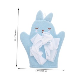 ORFOFE Bath Gloves Adorable Design Double-Sided Exfoliating Mitt for Gentle Body Scrubber for Sensitive Skin for Bathing and Cleaning