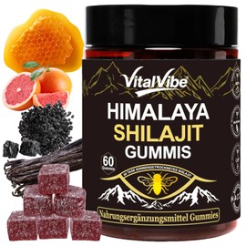 Himalaya Shilajit Gummies with Trace Elements and Fulvic Acid for Men and Women Pure and Natural Vegan 60 Rubbers (1)