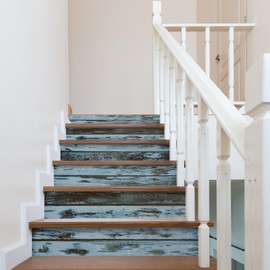 AMAZING WALL Christmas Printed Stairs Self Adhesive Decoration Wall Sticker 6pcs (HSS182)