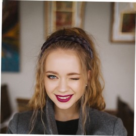 PACKOVE Wide Plaited Braids Headband for Women Deep Hair Accessory with Teeth for Outdoor Use Elegant Design for Stunning Hairstyles and Hair Clasp for Lasting