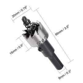 uxcell 20mm HSS Drill Bit Hole Saw Cutter for Metal Alloy Wood