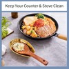 Hasense Spoon Rest for Stove Top, Ceramic Gold Spoon Holder